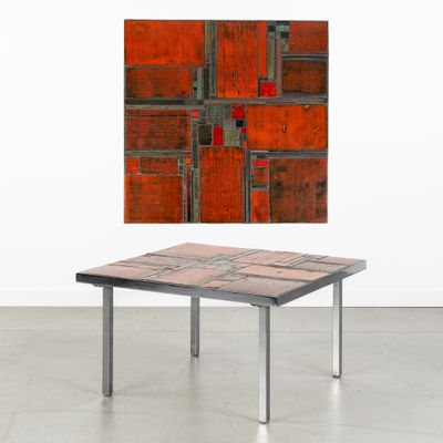 Pia Manu (XX) 'Table à café'. Vers 1970.