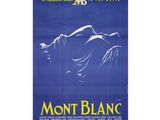 une affiche publicitaire pour Mont Blanc dans les montagnes françaises