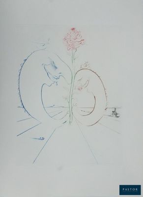 un dessin représentant un chat et une fleur sur une feuille blanche