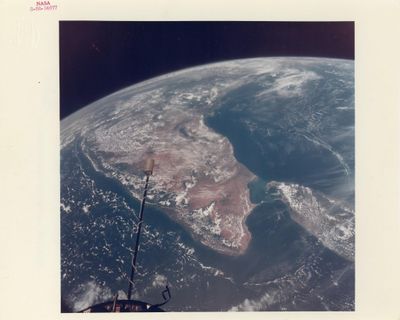 une photo d'une photo de la Terre prise depuis l'espace