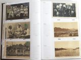 an open book with pictures of people on the pages