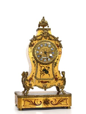 Cartel à poser sur sa console en vernis Martin à motifs flor…