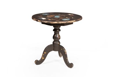 Desserte Double Plateau Métal Laqué Doré - Style Mathieu Matégot - Circa 1950