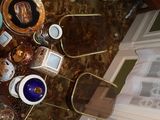 a table with a lot of different things on it