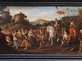 an image of a painting of a group of people on horseback