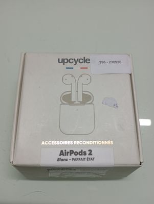 a box that has a pair of airpods in it