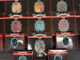 a lot of different colored watches on display in a store