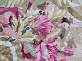 a painting of pink flowers in a vase on a table