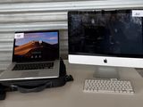un ordinateur portable et un ordinateur de bureau posés sur un bureau
