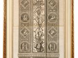 a drawing of a door with a picture of people on it
