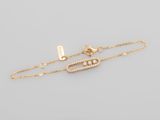 a gold and diamond necklace and bracelet set