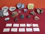 de nombreux types de roches différents sur la table
