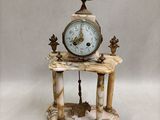 a clock that is sitting on top of a table