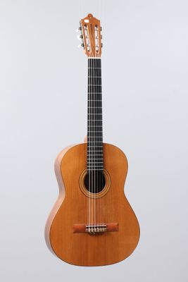 gros plan d'une guitare acoustique sur fond blanc