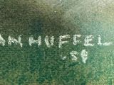 a close up of a vase with writing on it