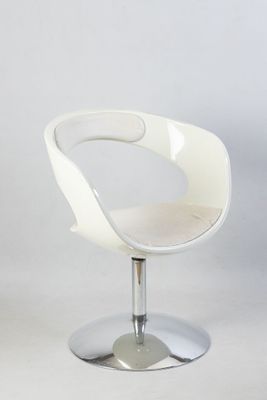 TRAVAIL 1960 Fauteuil à base circulaire pivotantes en métal …
