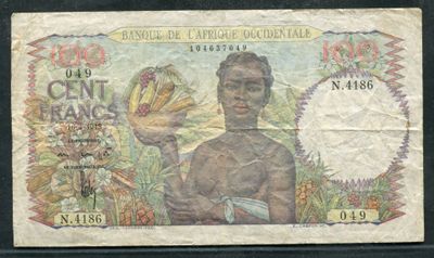 an old bank note with a picture of a man holding a fan