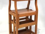 an image of a wooden table with a shelf on top of it