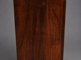 a wooden podium with a wooden top and a wooden base
