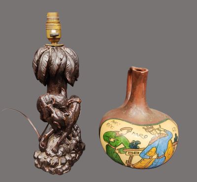 Lot comprenant : - Céramique du Calvados. Pichet en terre cu…