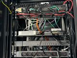 a black box with a bunch of wires inside of it