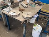 a table that has a lot of tools on it