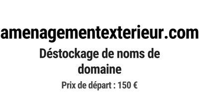 Nom de domaine amenagementexterieur.