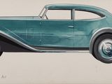 dessin d'une voiture verte avec une jante noire sur fond blanc
