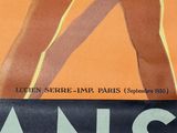 a poster of a man holding a tennis racquet on a tennis court
