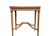 an image of a small table with a wooden top and legs