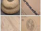 several pictures of a bunch of items that are on a table