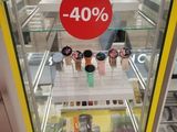 a display case with a lot of cell phones in it