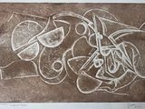 dessin représentant des fleurs et des feuilles sur une feuille de papier