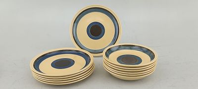 GIEN; Service assiettes Fleury Michon comprenant six assiett… - Photo 1