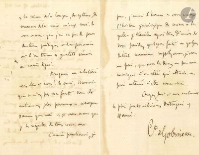 Arthur de GOBINEAU (1816-1882). L.A.S., Stockholm 25 octobre…