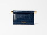 le petit porte-cartes en Croce bleu marine