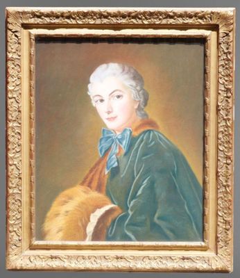portrait of a lady with a fur coat and a fur stoler
