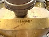 a close up of a metal object on a table