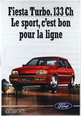an advertisement for the ford fiesta turbo is shown in this advertisement