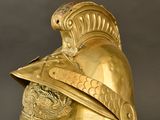 helmet of a roman soldier with a helmet on it ' s head