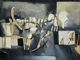 un tableau représentant une vache debout dans une pièce
