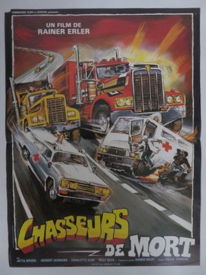 On voit l'affiche du film « Chasseurs de mort ».