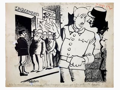 drawing of a cartoon of a man in a top hat and top hat