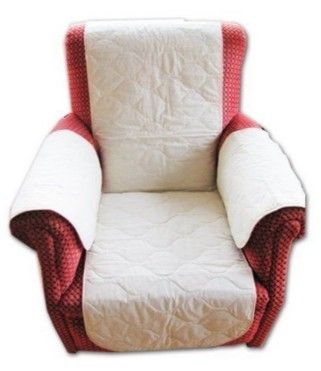 une chaise blanche et rouge avec une bordure rouge