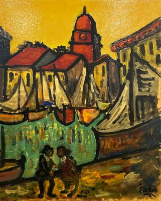 Ladislas JAVOR (XX) Personnage sur le port