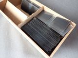 a box with a lot of black paint in it