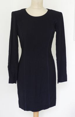 SONIA by RYKIEL , robe noir manches longues, dos nu.