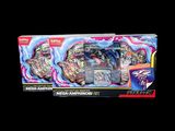 a box of pokemon cards on a black background