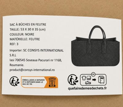 une photo d'un sac noir sur fond marron