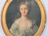 portrait of a lady in a white dress with a veil